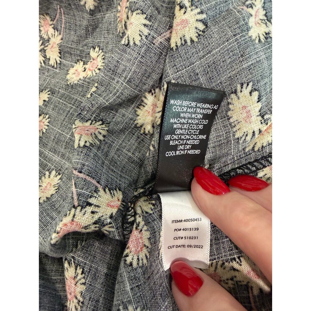 Torrid Lenny Black Floral Peasant Long Sleeve Blouse NWT L - Picture 7 of 8